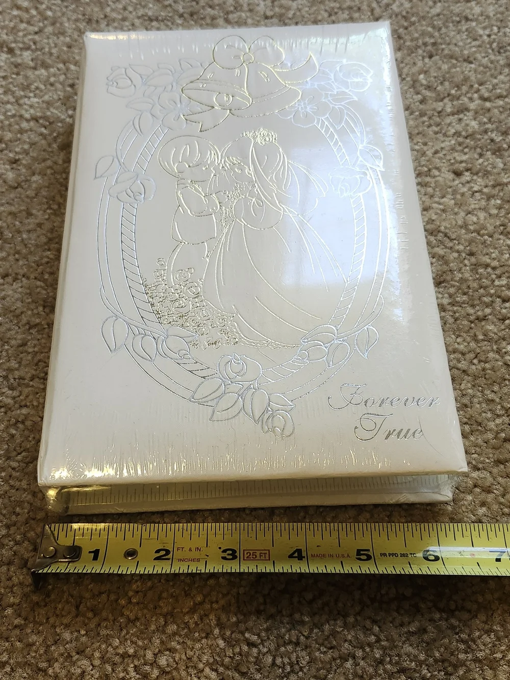 Precious Moments White Wedding Keepsake Video Box with Silver Logo
